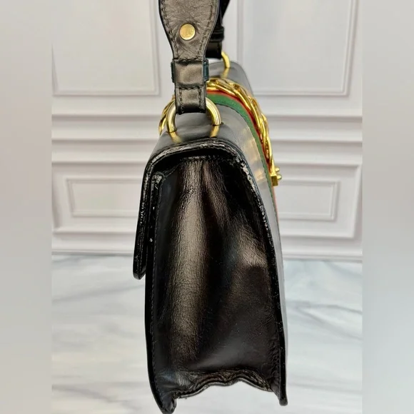 Gucci Black Sylvie Leather Shoulder Bag | Sherry Line | Full Inclusion - Picture 7 of 13
